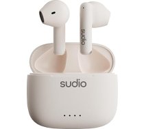 sudio A1 Sniega baltās Bluetooth austiņas, skārienvadība ar kompaktu bezvadu uzlādes paliktni, IPX4 aizsardzība, trokšņus caurlaidīgas austiņas ar iebūvētu mikrofonu, augstākās kvalitātes kristāla skaņa