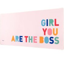 FISURA - XXL Mouse Pad. Spēļu peles paliktnis. Īpaši liels peles paklājiņš ar neslīdošo paliktni. Galda paklājs 80 x 35 cm. (Girl Boss)