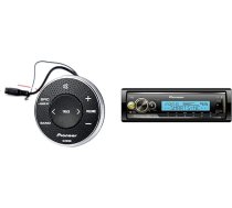 Pioneer CD-ME300 Laikapstākļiem izturīgs āra kabeļa tālvadības pults, visu laikapstākļu tālvadības pults izmantošanai ārpus telpām uz laivām, motorhomos vai ārpus telpām & MVH-MS510BT Marine, 1026048, krāsains