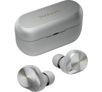 Technics EAH-AZ80E-S bezvadu austiņas ar trokšņu slāpēšanu, daudzpunktu Bluetooth 3 ierīces, ērtas austiņas ausīs, bezvadu uzlāde, sudraba krāsā