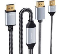 BolAAAZUL HDMI uz DisplayPort adaptera kabelis 4K/60Hz, HDMI 2.0 uz DisplayPort 1.2 monitora 2M kabelis ar USB barošanu, HDMI vīrišķā ievade uz DP vīrišķo izeju Xbox X sērijas, PS5, PS4 Pro ierīcēm