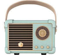Fsjun bezvadu retro Bluetooth skaļrunis, pārnēsājamie āra skaļruņi, Vintage Decor, mini skaļrunis ar jaudīgu skaņu, brīvroku zvaniem, USB/TF kartes/AUX atbalsts (zils)