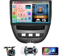 Hikity Auto Radio Peugeot 107/Citroen C1/Toyota Aygo 2004-2014 Radio [8 Core 4+64G Android 15] Bezvadu CarPlay Android Car 10.1 collu ekrāns Auto Radio ar Mirror Link Navigācija GPS BT FM RDS WiFi