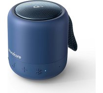 Soundcore Anker Mini 3, Bluetooth skaļrunis ar BassUp un PartyCast tehnoloģiju, USB-C, IPX7 aizsardzība pret ūdeni, individuāls ekvalaizers (zilā krāsā) (atjaunots)