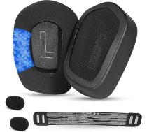 YunYiYiYii dzesēšanas želejas auss spilventiņi austiņu nomaiņai, kas saderīgi ar Logitech G733 G535 G335 bezvadu spēļu austiņu komplektu G733 Rezerves austiņu spilventiņi (G733 IS Black)