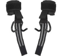 Wrist Hooks Pacelšanas Pull-Up jostas āķi Stipruma treniņš fitnesa cienītājiem, melna 1pair Svarcelšanas aproce rokassprādze