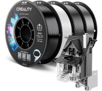 Creality PETG filaments 1,75 mm, augsta precizitāte, spēcīga izturība, bez smaržas, labāka plūsma, 4 kg 3D printera filaments, 1,75 mm izmēru precizitāte +/- 0,03 mm, PETG melns + balts + pelēks + caurspīdīgs