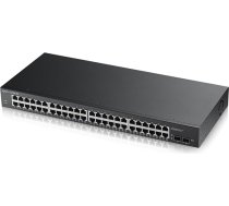Zyxel 48 portu gigabitu komutators | Smart Managed | Statīvs ar 2 SFP pieslēgvietām | VLAN, IGMP, QoS [GS1900-48]