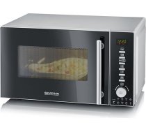 SEVERIN MW 7773 3-in-1 mikroviļņu krāsns ar grila un karstā gaisa funkciju, mini krāsns ar 10 jaudas līmeņiem, daudzfunkcionāla mikroviļņu krāsns ar pagriežamo galdu un gatavošanas režģi, melna
