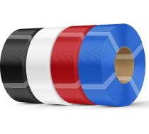 Creality PETG filamenta uzpildes filaments 3D printeriem, 4 kg 1,75 mm (8,8 lb) Bambu Lab atkārtoti izmantojams filaments, izmēra precizitāte ± 0,03 mm, PETG melns, balts, sarkans, zils