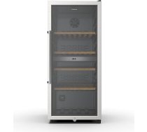Corberó CFKWC91SWDZ Vīna ledusskapis 200L, 91 pudele, statisks ar ventilatoru, melna stikla durvis, divzonu, LED apgaismojums, 4 koka plaukti, 45 dB, energoefektivitāte G