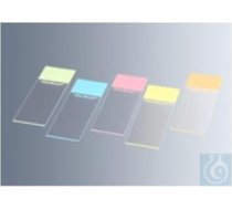 Marienfeld HistoBond + Soda kaļķa stikla līmlente mikroskopa priekšmetstikliem ar 90° slīpētām malām, zila, 76 mm dziļums, 26 mm platums, 1 mm biezums, 2000 gab. iepakojumā