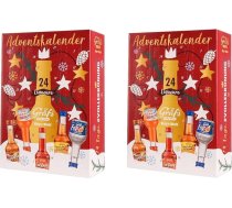 2 x Gräfs liķiera Adventes kalendārs 2025, 24 x 0,02 l mini šnapss un mazais govs maisījums, oriģināls alkohola Adventes kalendārs pieaugušajiem, vīriešiem un sievietēm, Ziemassvētku dāvanu ideja