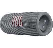 JBL Flip 6 Bluetooth kaste pelēkā krāsā: ūdensnecaurlaidīgs pārnēsājams skaļrunis ar divvirzienu skaļruņu sistēmu jaudīgai skaņai - līdz 12 stundām bezvadu mūzikas atskaņošanas.