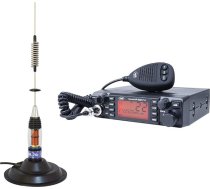 PNI CB Radio Pakete Escort HP 9001 PRO ASQ Regulējams AM-FM 12V 4W + CB antena ML70 26-30MHz 200W 70cm Magnēts 145mm Komplektā iekļauts