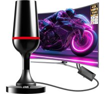 DVB-T/T2 HD iekštelpu antena, TV iekštelpu antena ar pastiprinātāju un magnētisko pamatni - 360° 4K/1080P HD uztveršana, saderīga ar visiem televizoriem, DAB/UHF/VHF un 3 metru kabelis