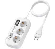7-in-1 ceļojuma adapteris Japānas kontaktligzdas adapteris ar 3-virzienu kontaktligzdām un 4 USB (2 USB-C 3.4A), ātrais lādētājs, A tipa adapteris Japānai, ASV, Taizemei, Ķīnai, Kanādai, Vjetnamai, 1,5 m kabelis