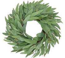 Briful Mākslīgais eikalipta vainags 40 cm - Durvju vainags Eikalipts Visu gadu - Dekoratīvs vainags ārdurvīm, sienai, logam, galdam - Rudens vainags, pavasara vainags, kāzu rotājums, Ziemassvētki