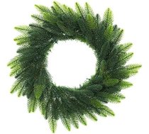 DecoKing Ziemassvētku vainags Adventes vainags Ziemassvētku rotājums Durvju vainags Galda vainags Plastikāta Ziemassvētku rotājums 50 cm Egle Lux Shadow