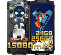 Blackview BV9300 Pro (24GB + 256GB) Āra mobilais tālrunis 100LM lukturītis, 15080mAh 33W, 6,7 collu FHD+ 120Hz 1,32 collu aizmugures Dsiplay ārpustelpu viedtālrunis bez līguma, 64MP + 32MP Smart ISO kamera,