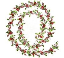 200 cm vainags ar sarkanām ogām, ogu vainags sarkans, durvju vainags, Ziemassvētku vainags liels, Mākslīgais sarkano ogu vainags, Mākslīgais Adventes vainags, Ziemassvētku vainags, Ziemassvētku vainags dekorēts