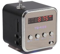 Cuifati skaļrunis Mūzikas atskaņotājs Pārnēsājams, viegls, FM radio Stereo PC modes atbalsts TF karte un U disks Plug and Play Atbalsta FAT16/FAT32 failu sistēmu (melns)