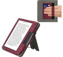 kwmobile Aizsargvāciņš saderīgs ar Kobo Libra 2 Flip Case - vāciņš ar siksniņu - Heart Brush Dark Red