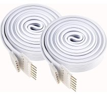 2 x 1 m pagarinājuma kabelis, kas saderīgs ar Nanoleaf Essentials gaismas lentēm (1 m, balts)