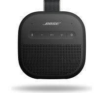 Bose jauns pārnēsājams SoundLink Micro skaļrunis (2. paaudzes), bezvadu āra skaļrunis ar līdz 12 stundu akumulatora darbības laiku, ūdensizturīgs un putekļu izturīgs, melns