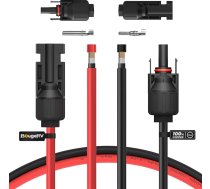 BougeRV 10 pēdu / 20 pēdu 10 AWG 10 AWG saules bateriju pagarināšanas kabelis ar MC4 sieviešu un vīriešu saules paneļu adapteru komplektu (1 pāris)