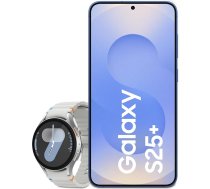 Samsung Galaxy S25+ AI viedtālrunis ar Galaxy AI, 12 GB RAM, 512 GB atmiņa, tumši zils, 3 gadu ražotāja garantija + Galaxy Watch7 viedpulkstenis