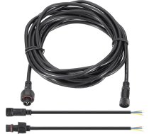 PATIKIL 16,4 Ft/ 5M 3-poliges Verlängerungskabel, 20AWG Wasserdichtes IP67-Verlängerungskabel mit 7,87" Stecker-Buchse-Set für Boot Auto LKW Innen-/Außen-Solar-LED-Streifenlicht, Schwarz