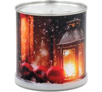 Dufte! Ziemassvētki - Crinkle - svece Mājīga Ziemassvētku atmosfēra - Adventa svece ar smaržu - aromātiskā svece, diametrs 7,5 x 8 cm, melna krāsā.