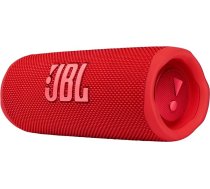 JBL Flip 6 Bluetooth kaste sarkanā krāsā: Ūdensizturīgs, pārnēsājams skaļrunis ar divvirzienu skaļruņu sistēmu jaudīgai skaņai, līdz pat 12 stundām bezvadu mūzikas atskaņošanas.