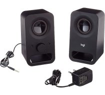 Logitech Z150 datora skaļruņi, stereo skaņa, melni + Logitech Bluetooth bezvadu audio uztvērējs