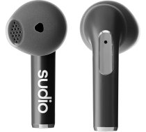 Sudio N2 Midnight Black - patiesi bezvadu Bluetooth austiņas ausīm, daudzpunktu savienojums, iebūvēts mikrofons zvaniem, 30 stundu akumulators ar uzlādes futrālīti, IPX4 ūdensizturība, USB-C un bezvadu savienojums