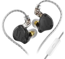 KZ ZS10 PRO X KZ In-Ear Monitor austiņas, 1DD 4BA IEM austiņas, vadu HiFi austiņas IEM ar sakausējuma priekšējo paneli, noņemams 0,75 mm 2-pin kabelis audiofilam (melnas, ar mikro)