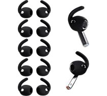 Umvowuxa Galaxy Buds3 Ohrbügel für Samsung Galaxy Buds3 Kopfhörer, Sport-Ohrstöpsel, Silikon, rutschfest, Flügelspitze, Galaxy Buds3, Zubehör, Galaxy Buds 3 Hülle (5 Paar/Schwarz)