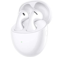 HUAWEI FreeBuds 5 austiņas, Hi-Res sertificētas, atvērta konstrukcija uzlabotam komfortam, 30 stundu akumulatora darbības laiks, IPX4 ūdensizturība, keramiski baltas krāsas