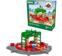 BRIO 33476 Lokomotīves pagrieziena galds ar vadības tiltiņu