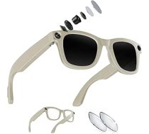 AI viedās brilles ar kameru HD 1018P Sporta kamera Mikrofons Mūzikas atskaņošana Tulkojums Mazā kamera Bluetooth saulesbrilles Video brilles Velosipēdu rīcības kamera Balss palīgs