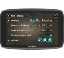TomTom GO Professional 520 navigācijas ierīce kravas automašīnām, furgoniem un autobusiem (atjauninājumi, izmantojot Wi-Fi, 12,7 cm (5 collas), viedtālruņa ziņojumi, Eiropas karšu atjauninājumi uz mūžu, satiksmes un fotoradaru informācija uz