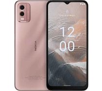 Nokia C32 6,5" HD+ viedtālrunis ar 4GB RAM/64GB ROM, 50MP/8MP kamerām, 5000 mAh, 3 dienu akumulatora darbības laiks, rūdīta stikla aizmugure, IP52 aizsardzība, pirkstu nospiedumu sensors un sejas atbloķēšana