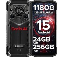 DOOGEE Blade 20 Pro izturīgs viedtālrunis Android 15.125dB 3.5W skaļrunis Mobilie telefoni, 11800mAh + 16.8 cm HD displejs Izturīgs tālrunis, 24GB + 256GB/2TB, 50MP + 20MP + 8MP, trīs karšu slots/NFC/OTG/GPS/Face