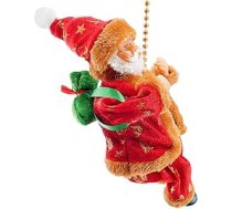 JIAHG Kāpšana Santa uz virves Elektriskais Santa Klauss Kāpšana Santa Klauss Ziemassvētku rotājums Plīša lelle rotaļlieta Santa Kāpšanas krelles sienām Logi Dārzs Ziemassvētku egle