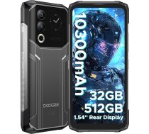 DOOGEE Blade 20 Ultra Āra mobilais tālrunis bez līguma, 32GB + 512GB/2TB Āra viedtālrunis 10300mAh, 1,54 collu aizmugurējais displejs 6,6 collu HD+, 50MP + 8MP, Octa Core T7250 Android 14, 3 karšu slots/NFC