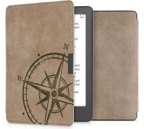 kwmobile Korpuss saderīgs ar Kobo Aura Edition 2 - mākslīgās ādas aizsargvāciņš e-grāmatu lasītājiem - Compass Vintage Brown