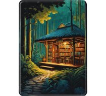 Korpuss Kindle Paperwhite 10. paaudzes 2018 6 collu korpusam Flip Leather Silicone Soft Case Auto Wake or Sleep Magnetic TPU Case Forest Firefly Sunflower Girl Bookhouse Pattern Case (1)