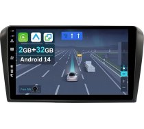 9 collu Android 14 auto radio priekš Mazda 3 2004-2012 ar bezvadu Apple CarPlay Android auto spoguļa saiti GPS navigācija Bluetooth 5.0 WiFi USB navigācija FM + atpakaļgaitas kamera