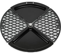 Onlyfire Čuguna restes un griļa plāksnes komplekts Weber 57 cm tējkannas grilam, diametrs 54,7 cm, ar griļa režģa pacēlāju, piemērots Weber 57 cm kūpinātāja grilam, 4 zonas, grilam, grilam